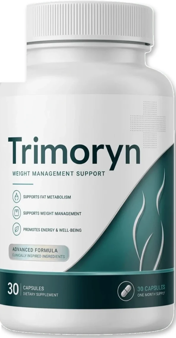 Trimoryn weight management capsules bottle, front label view