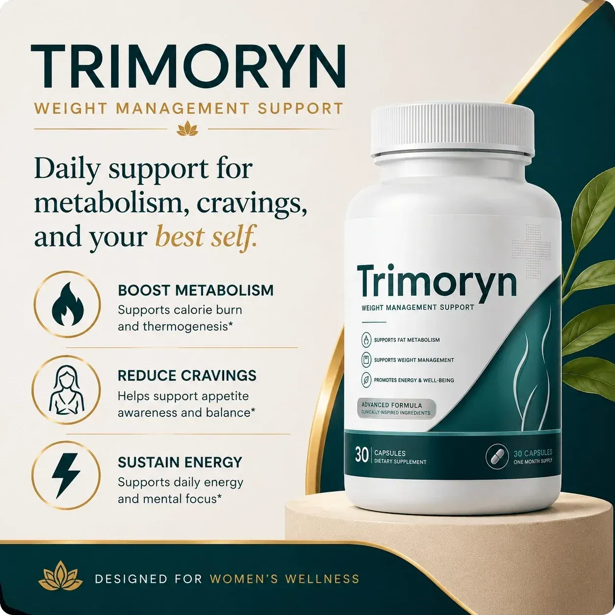 Trimoryn weight management support: fat metabolism, appetite balance and steady daily energy